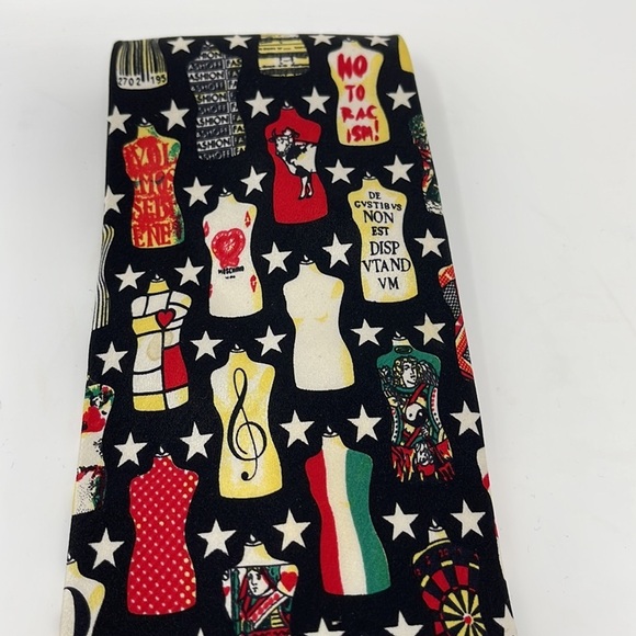 Moschino Dress Forms Silk Men's Tie Vintage - Picture 2 of 8
